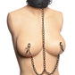 Master Series Collared Temptress Collar with Nipple Clamps