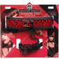 Master Series - Crimson Tied Chained Collar with Leash - Black/Red
