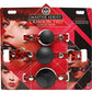 Master Series - Crimson Tied Triad Interchangeable Silicone Ball Gag - Black/Red