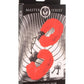 Master Series Cuffed In Fur Furry Handcuffs - Red
