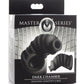 Master Series Dark Chamber Silicone Chastity Cage - Black