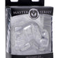 Master Series Detained 2.0 Restrictive Chastity Cage with Nubs - Clear