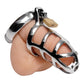 Master Series Detained Stainless Steel Chastity Cage