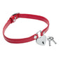 Master Series Heart Lock Choker with Keys - Red