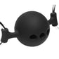 Master Series Hinder Breathable Silicone Ball Gag with Nipple Clamps