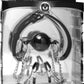 Master Series Hinder Breathable Silicone Ball Gag with Nipple Clamps - Black