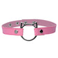 Master Series Kinky Kitty Adjustable Ring Choker Slim - Pink