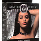 Master Series Leather Collar with Rhinestones - Black/Purple