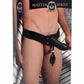 Master Series Pumper Inflatable Hollow Strap-On - Black