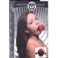 Master Series Silicone Ball Gag - Black/Red/Rose