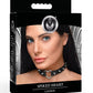 Master Series Spiked Heart Choker - Black/Metal