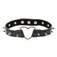 Master Series Spiked Heart Choker - Black/Metal