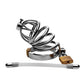 Master Series Stainless Steel Chastity Cage with Silicone Urethral Plug