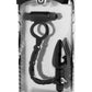 Master Series Viaticus Dual Vibrating Cock Ring and Vibrating Anal Plug - Black