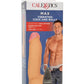 Max Vibrating Cock and Balls Dildo with Balls and Remote Control - Ivory/Vanilla - 6.75in