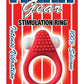 Maxx Gear Stimulation Ring Silicone Vibrating Cock Ring - Red