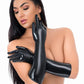ME YOU US Latex Full Length Gloves - Black - Large