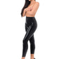ME YOU US Latex Leggings - Black - Large