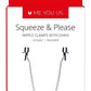 ME YOU US Squeeze and Please Adjustable Nipple Clamps with Chain