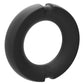 Merci Silicone Covered Metal Cock Ring - Black/Metal - 45mm