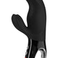 Miss Bi Silicone Vibrator with Clitoral Stimulator - Black
