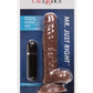 Mr Just Right Vibrating Dildo with Bullet - Chocolate - 6.25in