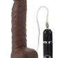 Mr Just Right Vibrating Dildo with Bullet - Chocolate - 6.25in
