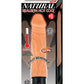 Natural Realskin Hot Cock #1 Rechargeable Warming Vibrator - Vanilla - 7in