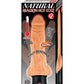 Natural Realskin Hot Cock #2 Rechargeable Warming Vibrator - Vanilla - 6.5in