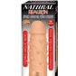 Natural Realskin Spiked Vibrating Penis Xtender - White