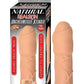 Natural Realskin Uncircumcised Xtender Vibrating Sleeve - Vanilla
