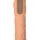 Natural Realskin Uncircumcised Xtender Vibrating Sleeve - Vanilla