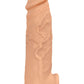Natural Realskin Vibrating Penis Xtender - White