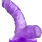 Naturally Yours Mini Dildo with Balls - Purple - 4.75in