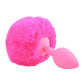 Neon Bunny Tail Silicone Anal Plug