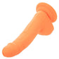 Neon Silicone Studs Dildo - Orange - 6in