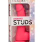 Neon Silicone Studs Dildo - Pink - 6in