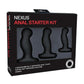 Nexus Anal Starter Kit Sillicone Anal Plugs - Black - 3 Piece
