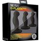 Nexus Gplaytrio+ Unisex Rechargeable Silicone Vibrator - Black - 3 Piece/Set