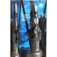 Night Prowler Silicone Dildo - Black/Silver - Large