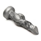 Night Prowler Silicone Dildo - Black/Silver - Medium