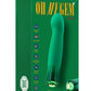 Oh My Gem Enchanting Rechargeable Silicone G-Spot Vibrator - Green/Turquoise