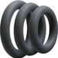 Optimale 3 C-Ring Set Silicone Cock Ring Thick - Grey/Slate - 3 Piece Kit