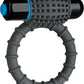 Optimale Silicone Vibrating Cock Ring with Bullet - Grey/Slate
