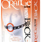 Orange Is The New Black Blow Gag Open Mouth Leather Gag - Black/Orange