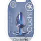Ouch! Anal Plug Silicone - Large - Metallic - Blue - Large