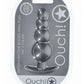 Ouch! Beaded Anal Plug Silicone - Grey/Gun Metal