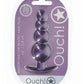 Ouch! Beaded Anal Plug Silicone - Metallic - Purple