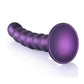 Ouch! Beaded G-Spot Silicone Dildo 5in - Metallic