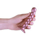 Ouch! Beaded G-Spot Silicone Dildo 5in - Metallic